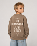 NO HOMEWORK JUST VIBES Oversize Sweater