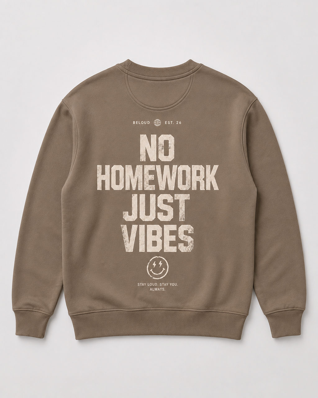 NO HOMEWORK JUST VIBES Oversize Sweater