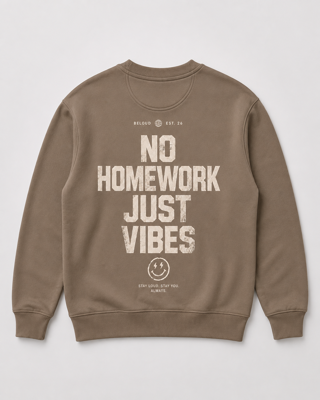 NO HOMEWORK JUST VIBES Oversize Sweater