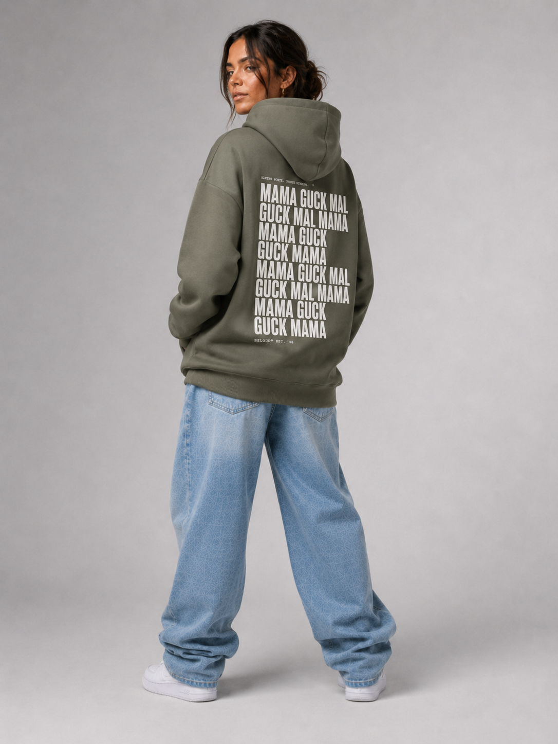 GUCK MAL MAMA Eltern Oversize Hoodie