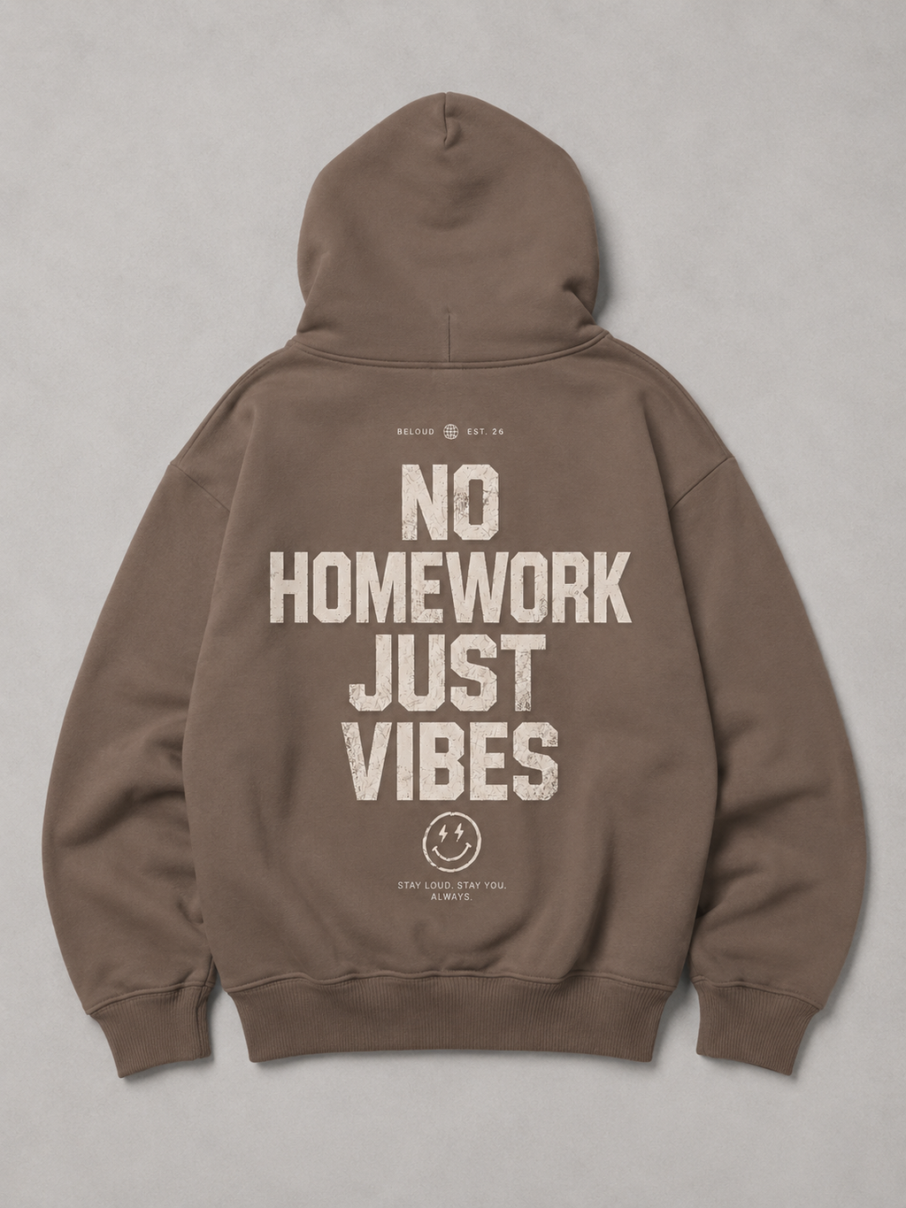 NO HOMEWORK JUST VIBES Oversize Hoodie