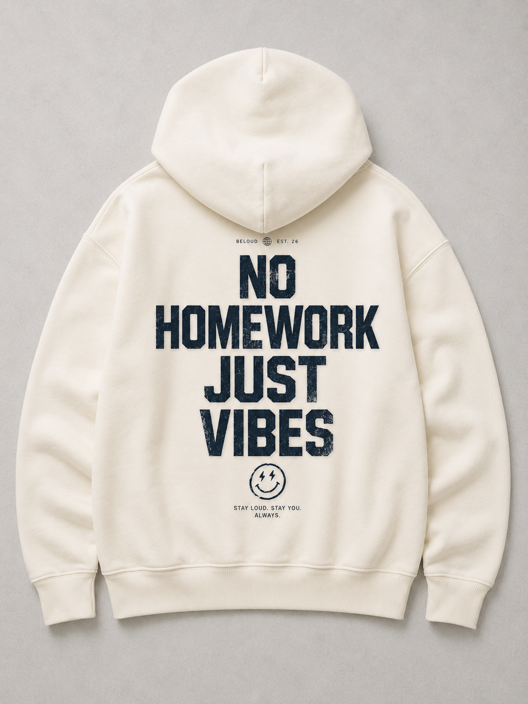NO HOMEWORK JUST VIBES Oversize Hoodie