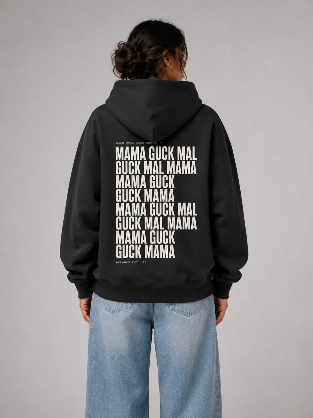 GUCK MAL MAMA Eltern Oversize Hoodie