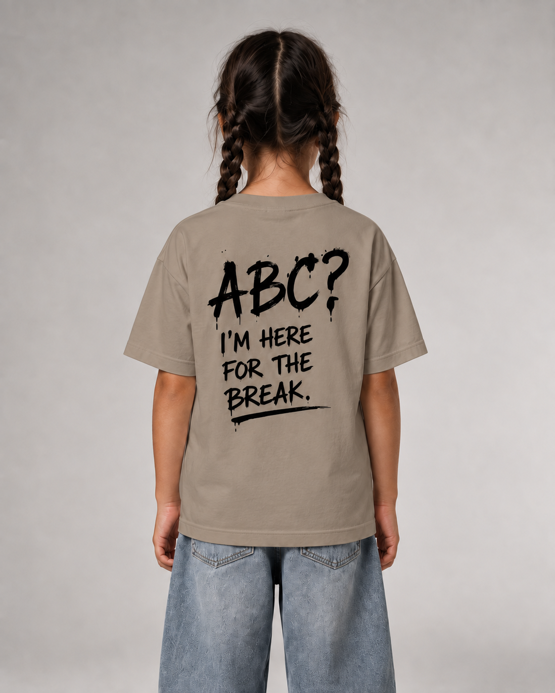 ABC? Kids Shirt – Wet Sand – Rückenansicht Halfbody