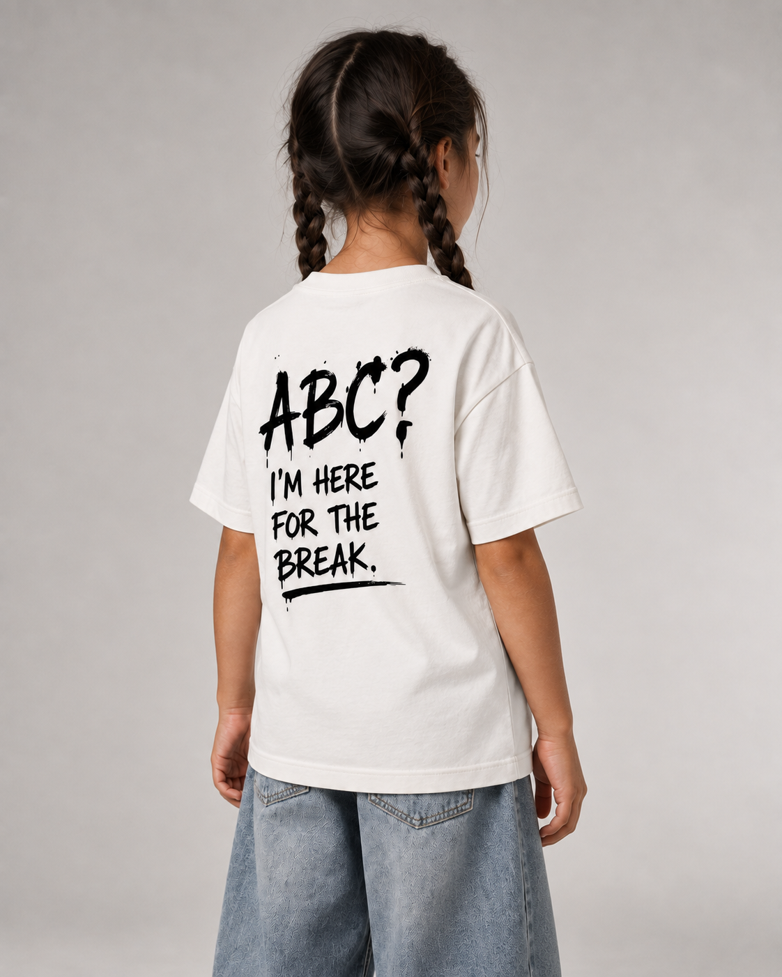 ABC? Kids Shirt – White – Dreiviertel-Rückenansicht