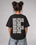 GUCK MAL MAMA Kids Shirt Black – Rückenansicht Halfbody