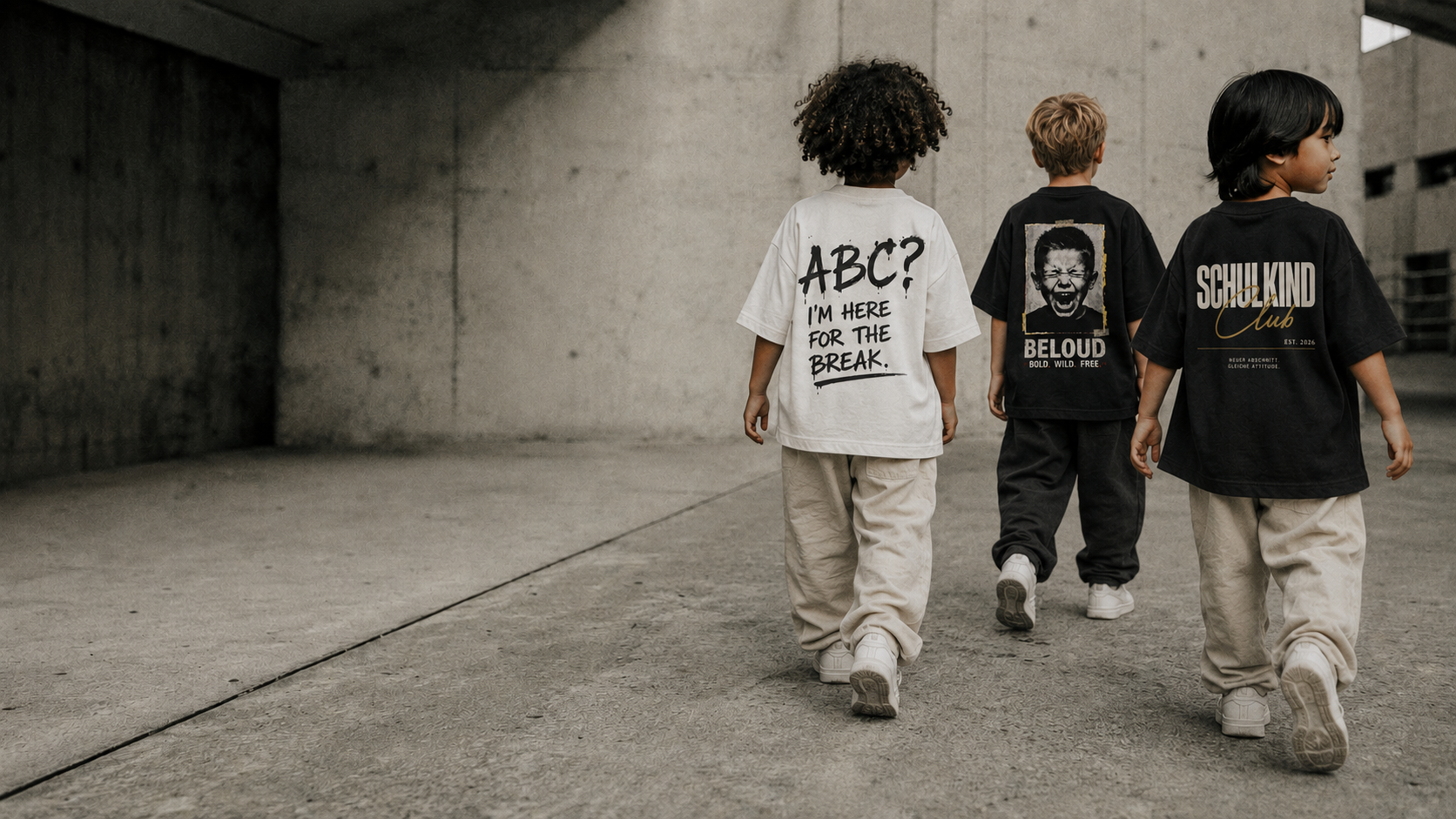 BELOUD Kids Oversize Shirt – Markenmotiv