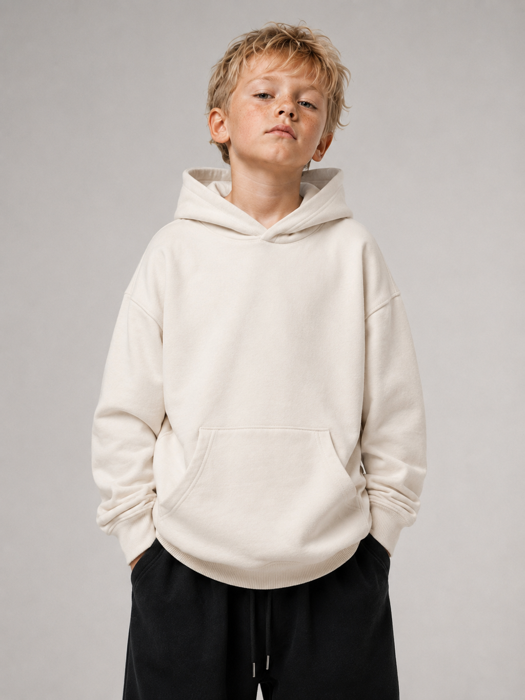 LIMITED EDITION Oversize Hoodie in Ivory von BELOUD – Premium Kids-Streetwear