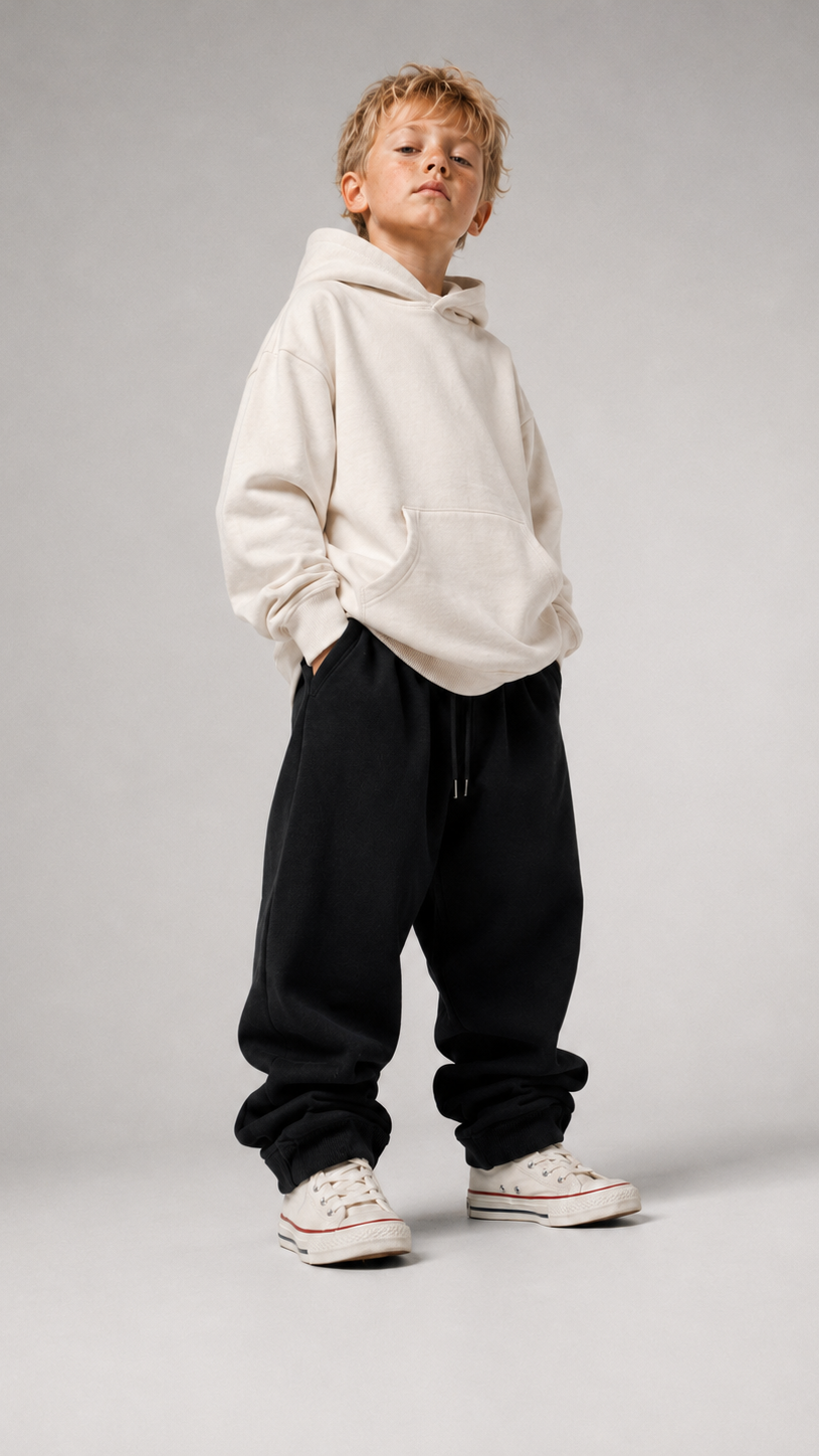 LIMITED EDITION Oversize Hoodie in Ivory von BELOUD – Premium Kids-Streetwear