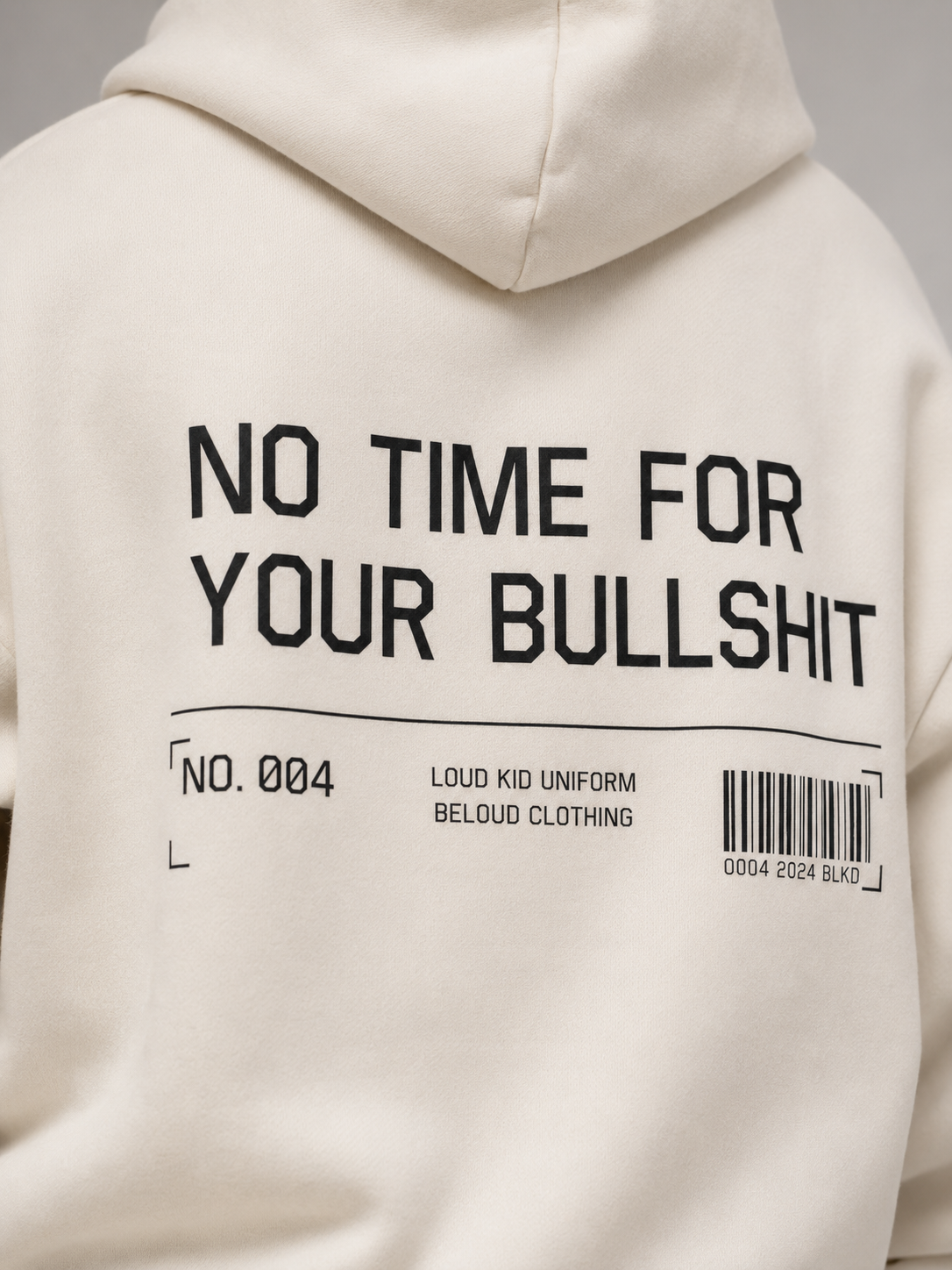 NO TIME Oversize Hoodie von BELOUD – Premium Kids-Streetwear