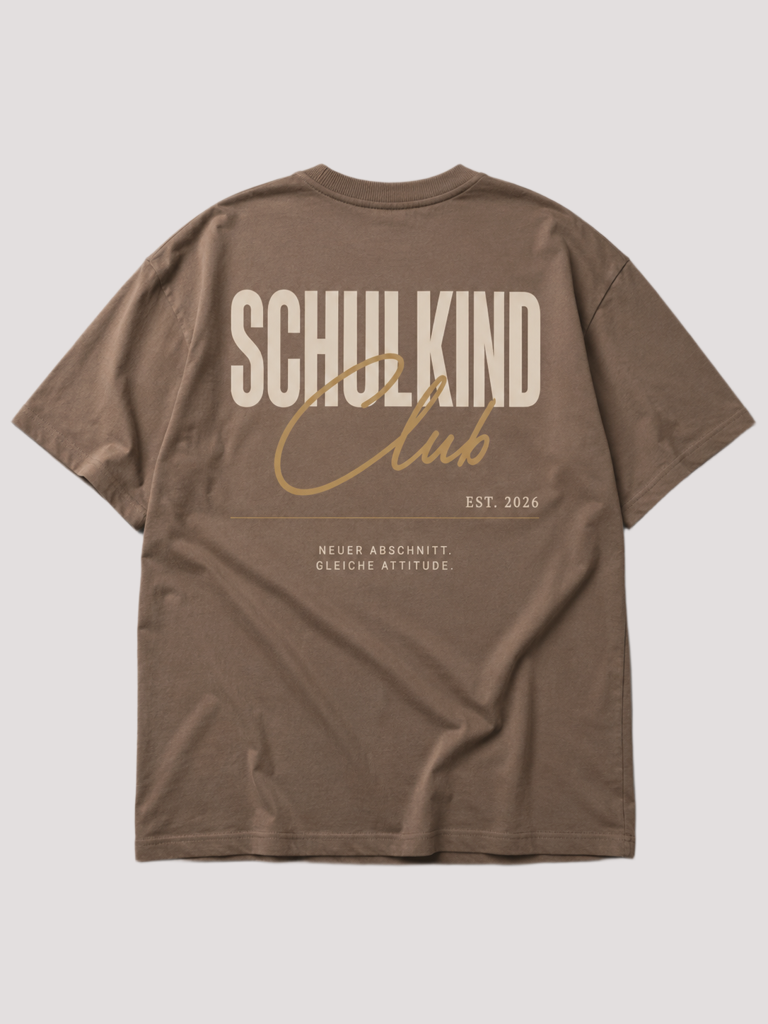 SCHULKIND CLUB Oversize Shirt in Driftwood von BELOUD – Premium Kids-Streetwear