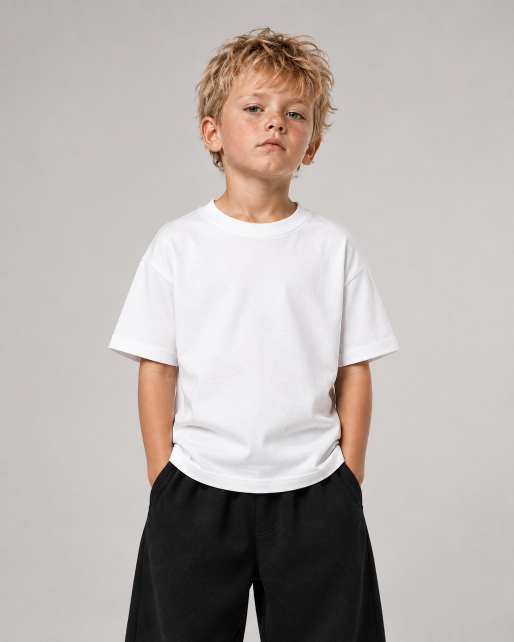 LIMITED EDITION Kids Shirt – White – Frontansicht Halfbody