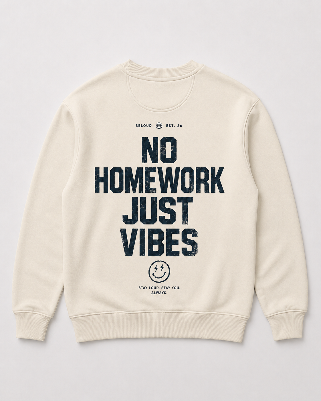 NO HOMEWORK JUST VIBES Oversize Sweater