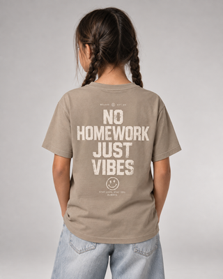 NO HOMEWORK JUST VIBES Kids Shirt