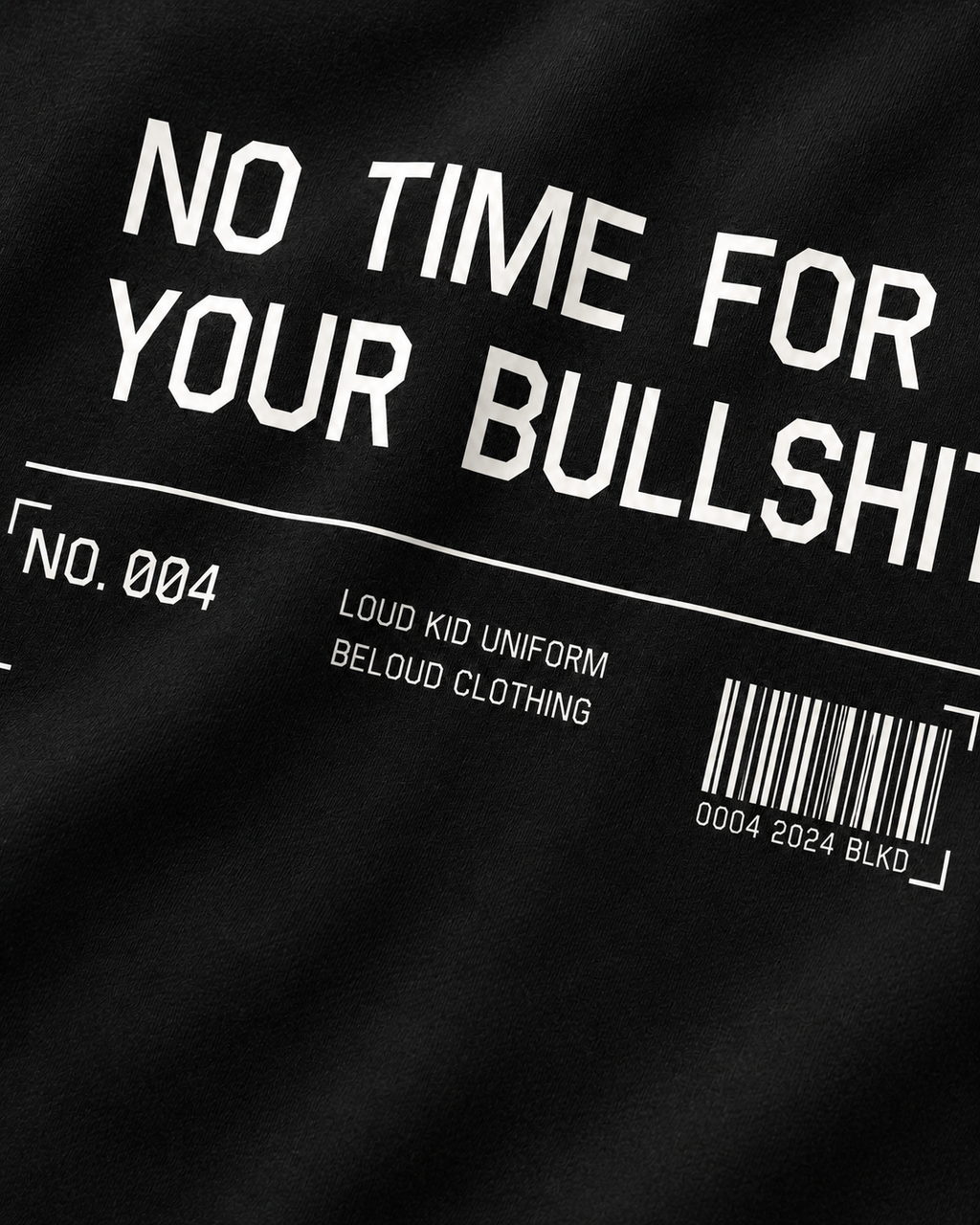NO TIME FOR YOUR BULLSHIT Oversize Sweater