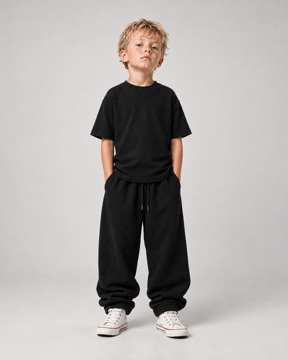 NO TIME FOR YOUR BULLSHIT Kids Shirt – Black – Front Fullbody