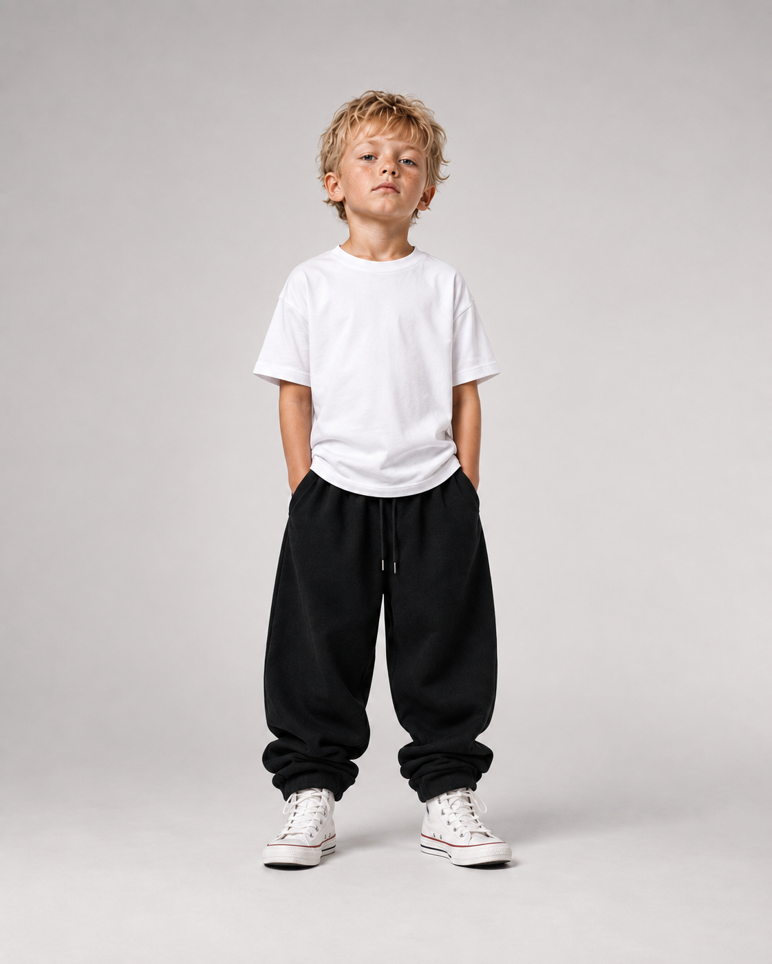 OFFLINE Kids Shirt – White – Front Fullbody