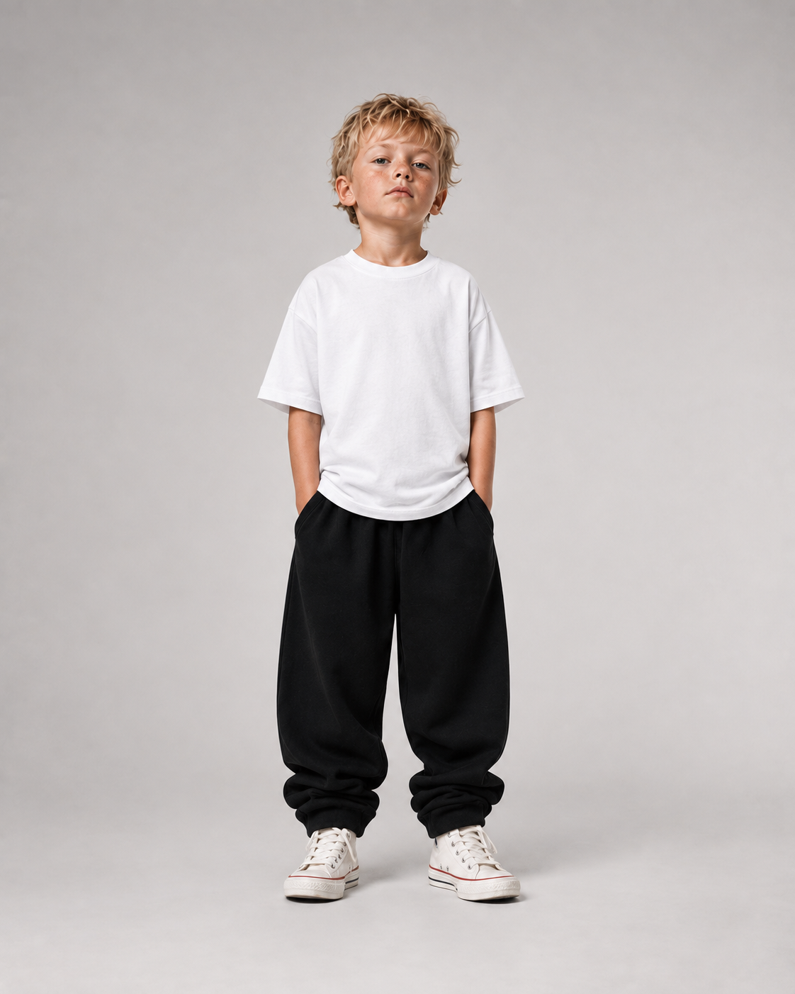PAUSE Kids Shirt – White – Front Fullbody